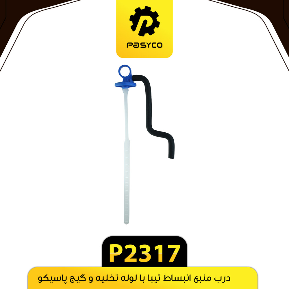 P2317 درب منبع انبساط تيبا با لوله تخليه و گيج پاسيکو - تصویر 1