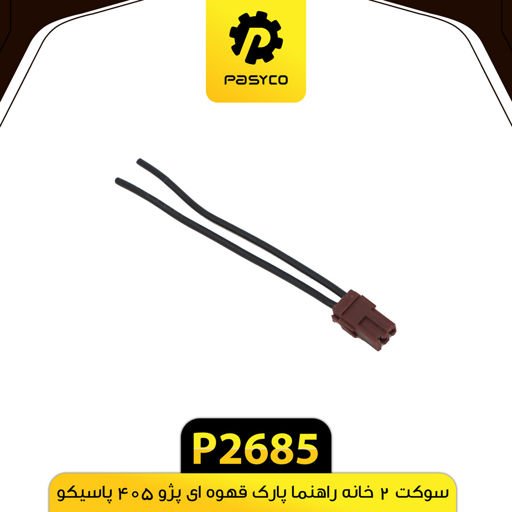 P2685 سوکت 2 خانه راهنما پارک قهوه اي پژو405 پاسيکو - تصویر 1